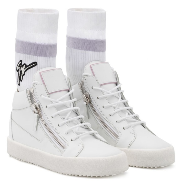 giuseppe zanotti BNIB luxury hi-top sneakers/socks - Picture 7 of 15
